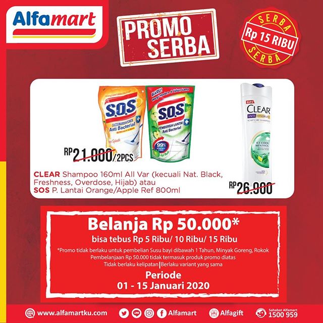 #Alfamart - #Promo Serba Hemat Mulai 5K - 15 K (s.d 15 Jan 2020)