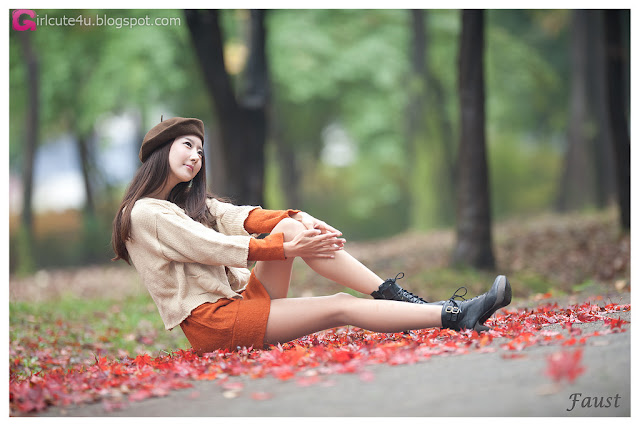 Park-Hyun-Sun-Autumn-Orange-Dress-01-very cute asian girl-girlcute4u.blogspot.com