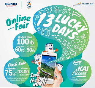 Promo Tiket Kereta Api 13 Lucky Days