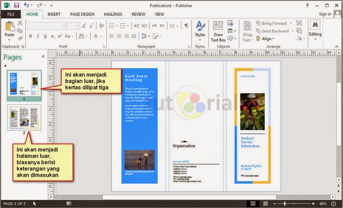 Cara cepat membuat brosur dengan publisher  Tutorial89