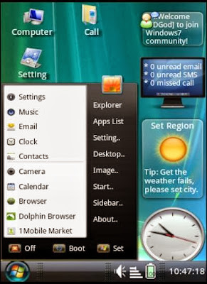 WINDOWS 7 THEME FOR ANDROID