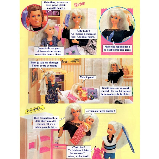 Page deux du roman-photos de Barbie et Shelly, un après-midi au supermarché.
