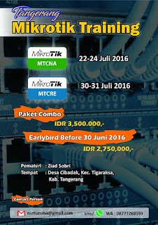 Tangerang Mikrotik Training (TMT) - Paket Combo (MTCNA & MTCRE)