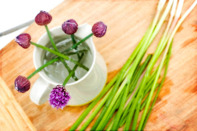 green onions and blooms