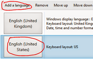 Adding English US language