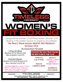 Women's Fit Boxing - Next 5 week sessions begins Monday, Oct 23