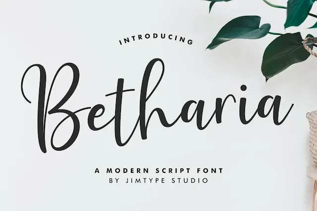 Betharia Handwritten Script Font