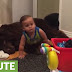 Priceless moment captured between baby and dog - WATCH VIDEO