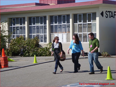 Stephenie Meyer, Alice Cullen & Forks High Kids on Set of Untitled Sports 