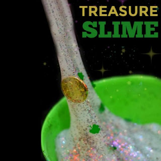 Hunting for treasures in rainbow slime?  Coolest playtime ever!!  Give this activity a try and see firsthand the kind of happiness that lies at the end of the rainbow! 