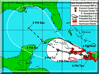 Hurrikan Gustav 26. August 2008, Hurrikansaison 2008, Hurricane, Sturm, storm, tormenta, Zyklon, Mexiko, Mexico, Tropische Depression, Sturm, Prognose, Zugbahn, Pazifik, Atlantik, forecast, Vorhersage