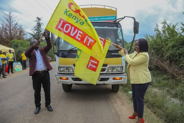 MultiChoice boss Nancy Gatimu opens up transmission station in Nanyuki. Photo