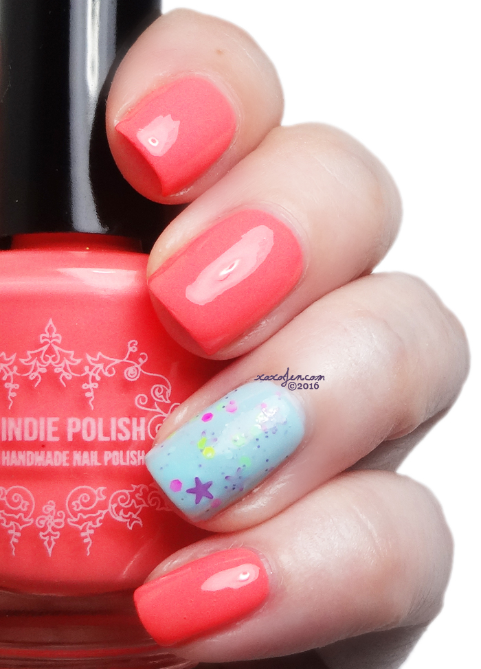 xoxoJen's swatch of My Indie Polish Neon Coral