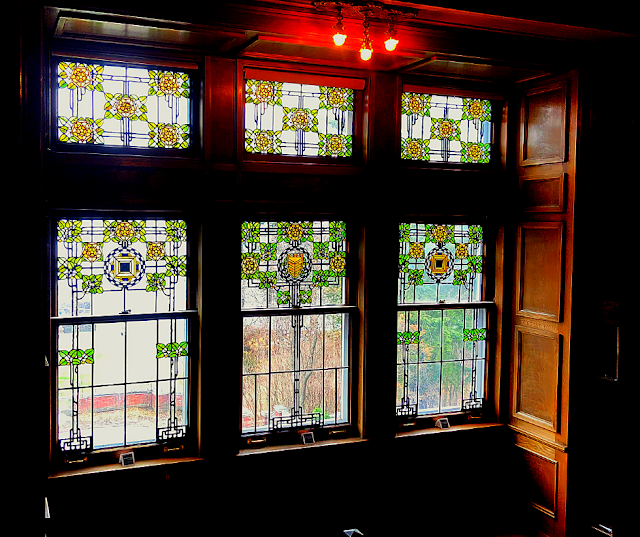 Enchanting Linden Glass Art windows throughout Glensheen