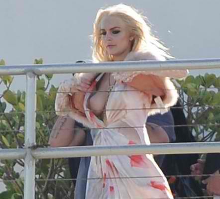 Celebrity Wardrobe Malfunctions on Celebrity Designs  Lindsay Lohan Miami Wardrobe Malfunction