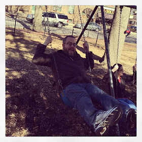 Picture of me on a swing following lunch