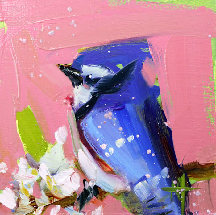 This Artist Creates Sophisticated Oil Paintings Of Birds By Using Thick Strokes