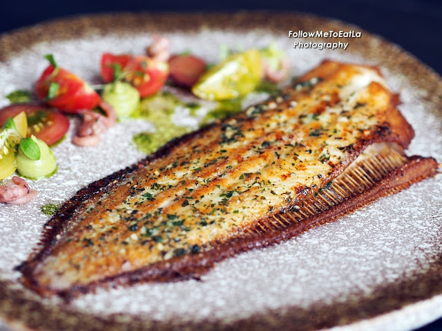  Pan Fried Whole Doversole Brown Butter, Heirloom Tomato, Avocado RM 150