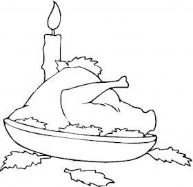 Thanksgiving Turkey Food Coloring Page