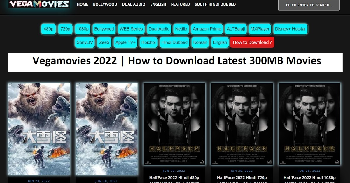 Vegamovies 2022 | How to Download Latest 300MB Movies