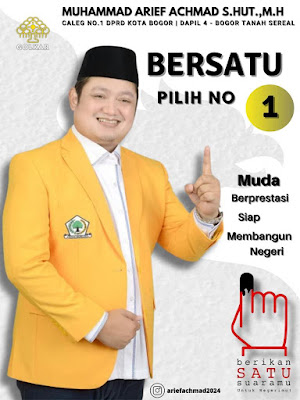 Profile Calon Legislatif DPRD Kota Bogor Muhammad Arief Achmad Dari Partai Golkar Dapil 4 Tanah Sereal