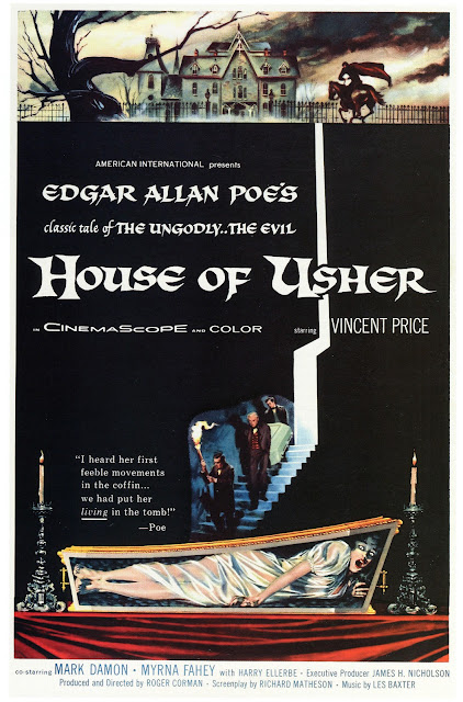 Promotion poster for the 1960 Roger Corman film, "House of Usher".