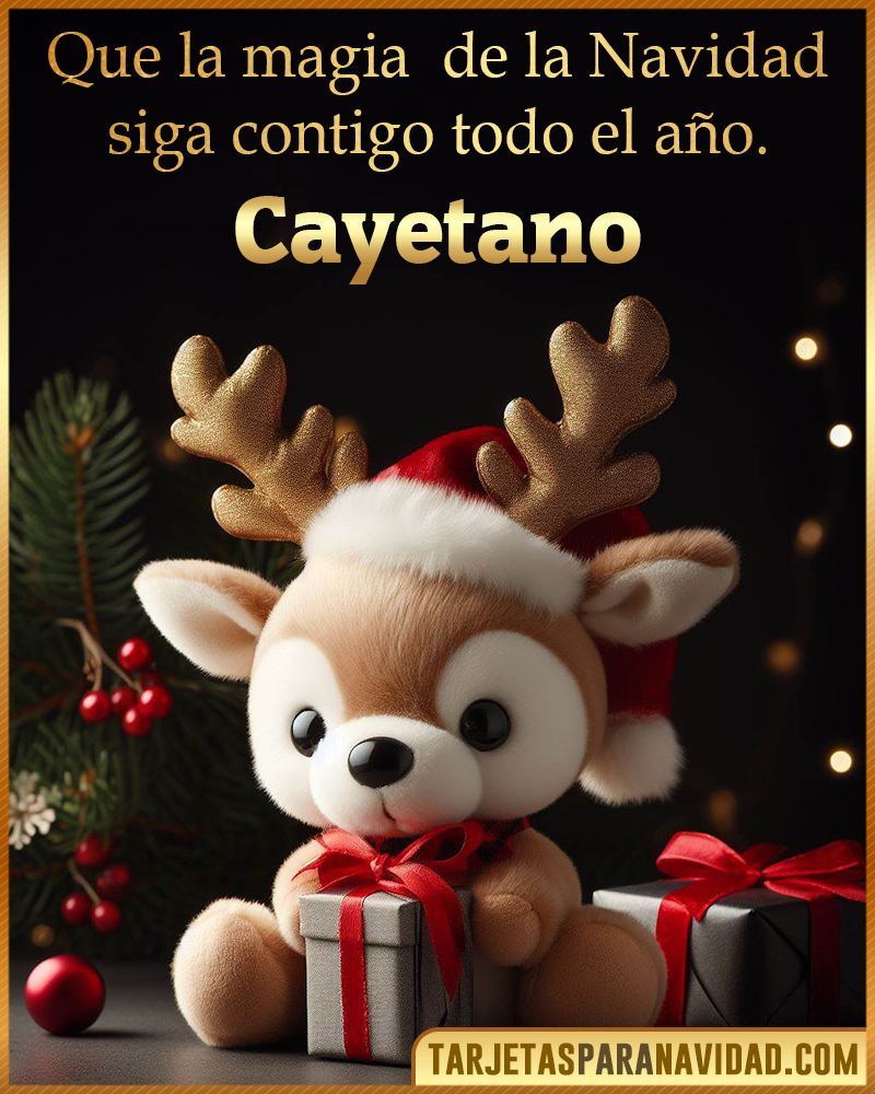 Felicitaciones de Navidad originales para Cayetano