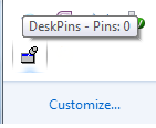 Icon DeskPins di system tray