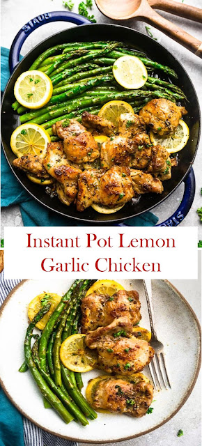 Instant Pot Lemon Garlic Chicken Recipes #chicken #dinner #garlic #instant #pot #lemon #food #family #Keto #Thighs #Healthy #Whole #Recipes #Potatoes #Pasta #Frozen #Paleo #Rice #Creamy