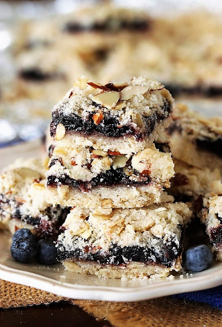 Stack of Blueberry-Almond Bars Image