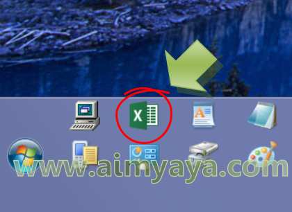  Gambar: Tombol Microsoft Excel pada Taskbar Windows