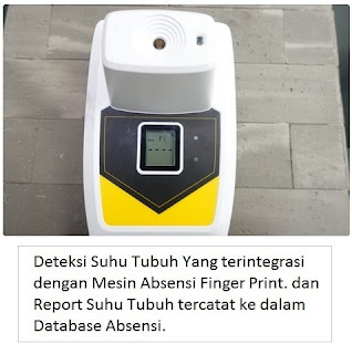 Temperatur pintar yang terintegrasi dengan Mesin absensi