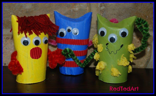 photo of: Monsters from Upcycled Materials from RedTedArt  (via Monster RoundUP from RainbowsWithinReach) 