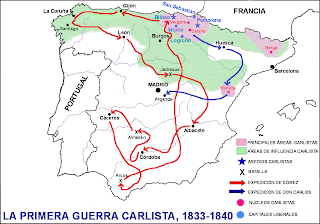 Resultado de imagen de carlismo mapa