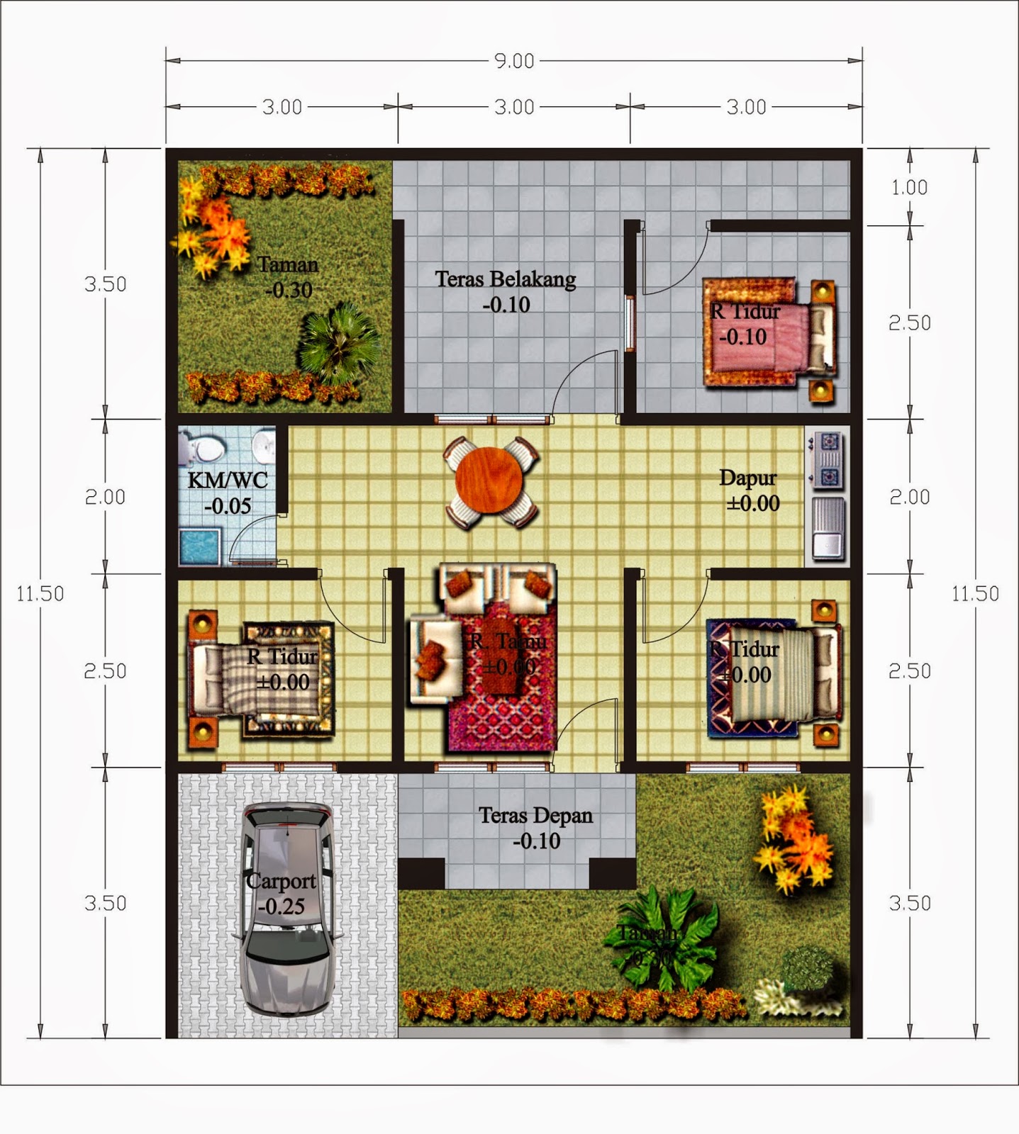 Gambar Desain Rumah Minimalis Type 45 80 Terbaru Desain Rumah