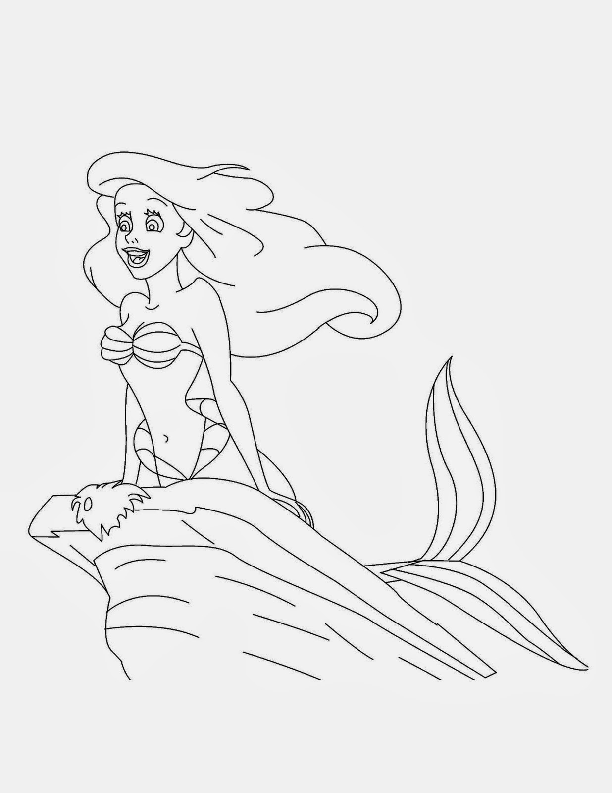 Ariel the little mermaid printable coloring page filmprincesseslminspector