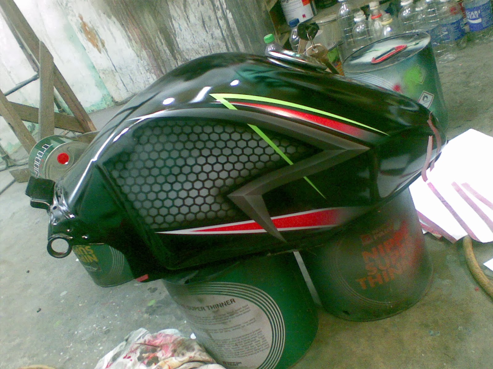 Modifikasi Vixion Airbrush Hitam Terupdate Sound Modif