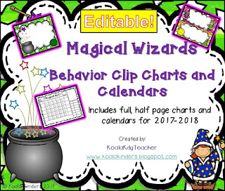 Magical Wizards Behavior Clip Chart and Calendars
