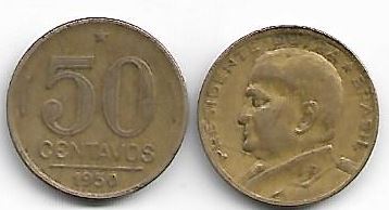 Moeda de 50 centavos, 1950