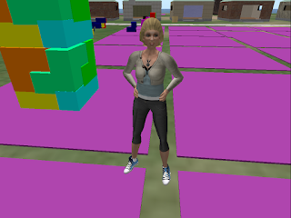 My avatar with a cube I built