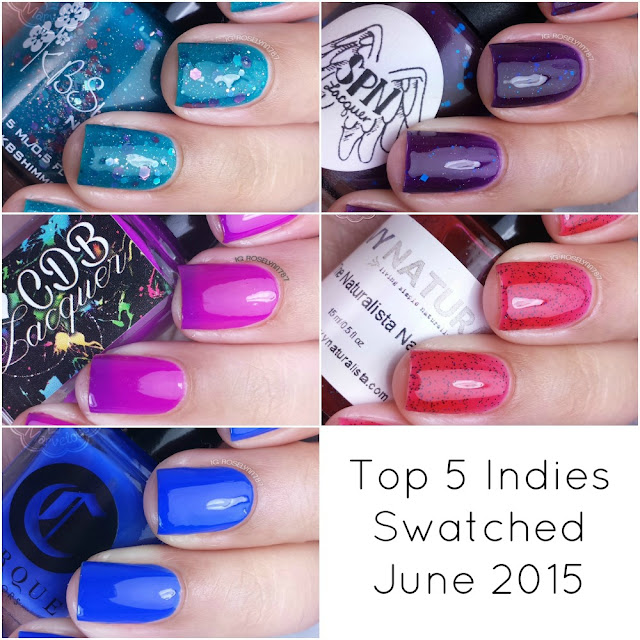 Top 5 Indies Swatched - June 2015