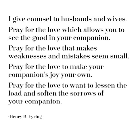 eyring -- pray for the love