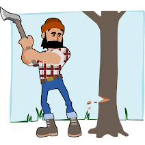 image d’un bûcheron pour illustrer le jeu de simulation Lumberjack’s Dynasty