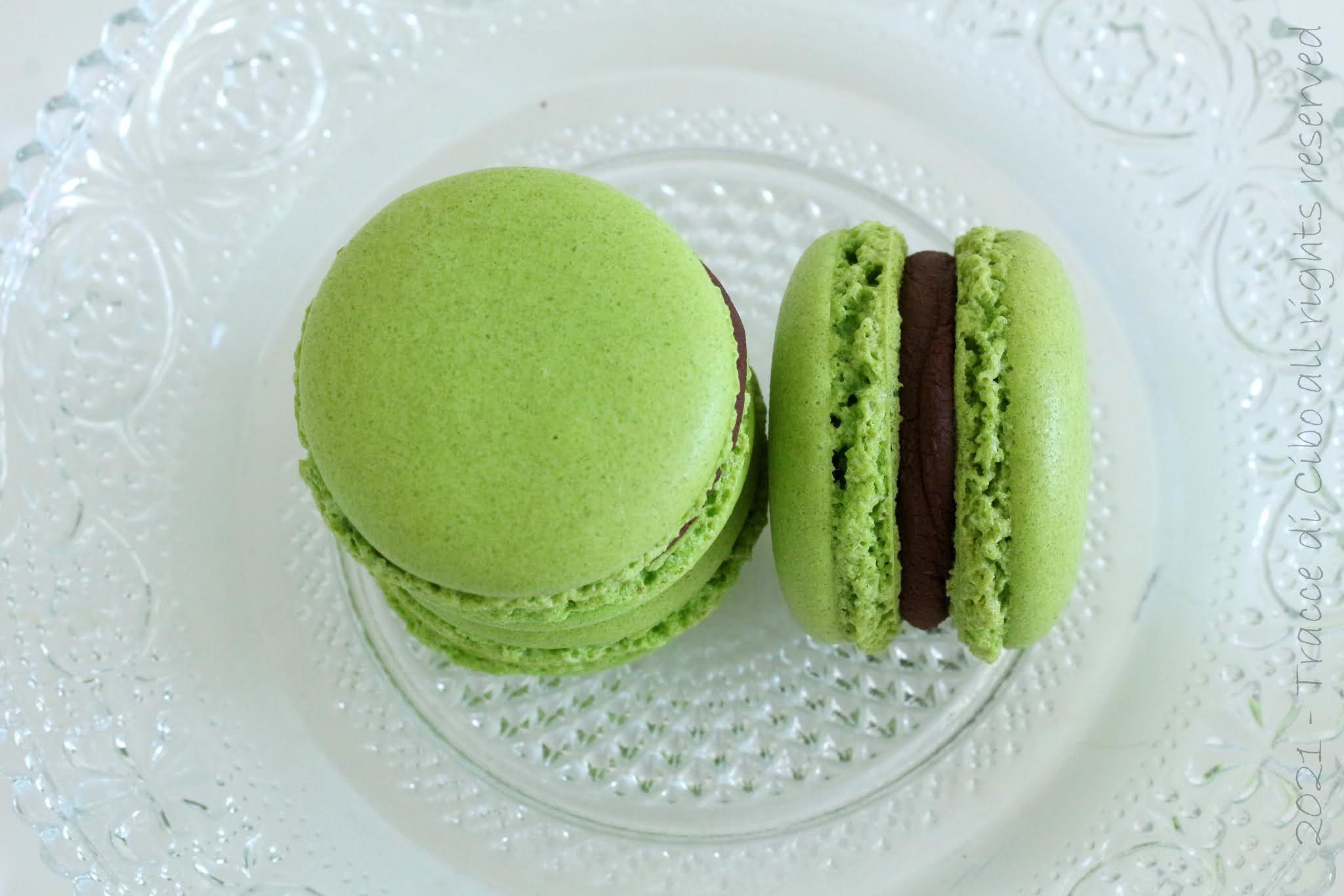 macaron after eight, menta e cioccolato