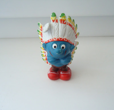  Indian Smurf Peyo Schleich W.Germany 2.0144 Schtroumpfe Schlumpf Puffi