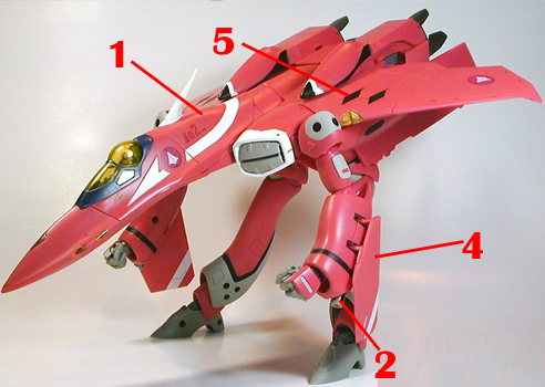 Macross 7 VF-22S Sturmvogel II Milia Fallyna Jenius Custom Armament weapon position