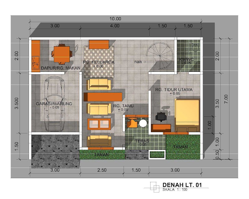 Penting 42 Denah Rumah Kayu Ukuran 6x8