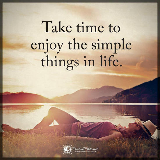 Take time to enjoy the simple things in Life. - 101 QUOTES