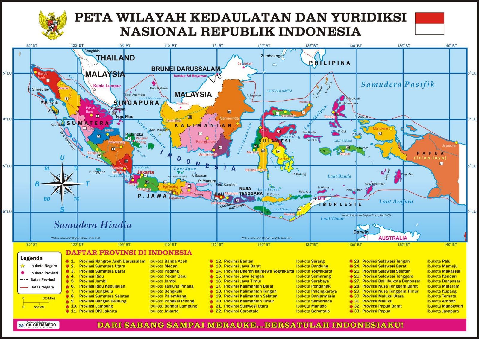 Daftar Lintang dan Bujur Kota-kota di Indonesia