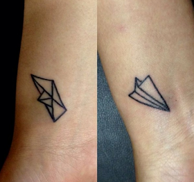 tatuajes amigas de papel